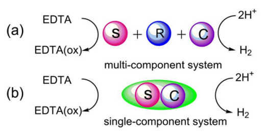 Composition of photocatalytic hydrogen production systems